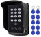 FST 125 KHz RFID Tastiera di Controllo Accessi Copertura Impermeabile Lettore Controller di Accesso Esterno + 10 Pezzi EM4100 Portachiavi Portachiavi per la Casa