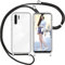Nupcknn Handykette Hülle für Huawei P30 Pro Hülle TPU Bumper+PC Back Necklace(abnehmbar) Transparent Hülle mit Kordel zum Umhängen Handy Schutzhülle mit Band（Schwarz, 6.47）