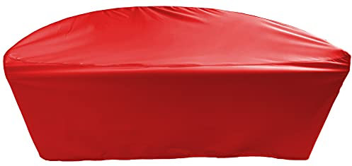 Kaufpirat Premium Abdeckplane Sonneninsel Halbrund Ø B 200 x T 97,5 x H 75 cm Gartenmöbel Gartentisch Hülle Abdeckung Haube Schutzhülle Abdeckhaube 6.000 mm Wasserbeständigkeit Rot