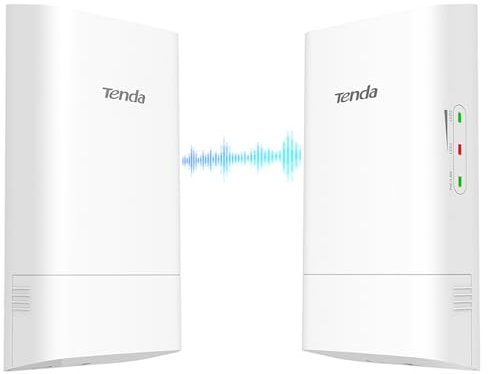Tenda O1-5G WLAN Bridge Outdoor WLAN Access Point (867 Mbit/s on 5GHz, 9dBi directional antenna, passive PoE, central management, 1km range, IP65 waterproof) (pack of 2)