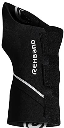 Rehband 5mm Handgelenkbandage aus Neopren/SBR, 1 x Handgelenkschiene mit anpassbarer Aluminium-Schiene rechts/links, Unterstützt Handgelenk