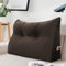 Johnear Rückenkissen Bett Keilkissen Sofa Rückenlehne Lesekissen, Lehnenkissen Dreieckige Kopfkissen Lendenkissen mit abnehmbarem Samt Bezug （Braun, 60cm