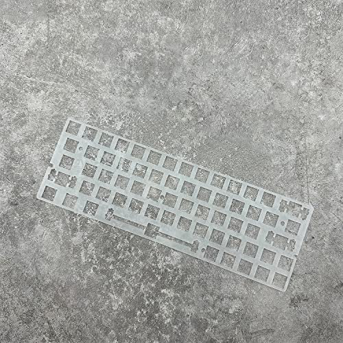 DucKey Positionierungsplatte, PC/FR4/POM/Kohlefaser/Messing PCB-Montage Platte für 60% Mechanische Tastatur GH60 (Color : Frosted PC, Size : Plate-Mount)