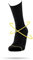 ROLLO SOCKS Team 5.0 All Black - Laufsocken mit gezielter Kompression, Running, Sprunggelenk stützend, Bandage Fußgelenk, Sportsocken, Für jeden Sport geeignet, Größe M (40-43)
