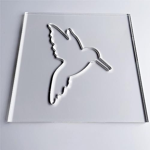 Humming Bird Router Template, Clear Acrylic Template, Router Inlay Template, Woodworking Router Template