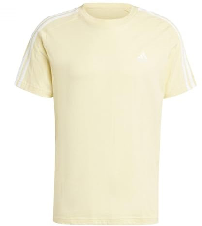 adidas Herren Essentials Single Jersey 3-Stripes Tee, Almost Yellow, XL