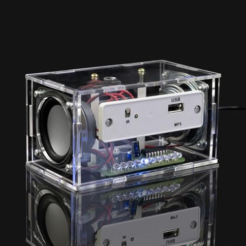 DIY BT Speaker Assembly Kit, Blue -tooth Small Speaker DIY Assembly Kit, Electronics Soldering Kit Practice Components(DIY parts+speaker+casing)