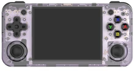 DFZHiuat RG35XX H Retro Handheld Game Console with Linux System, 64G TF Card 5400+, 3.5inch Screen Portable Horizontal Version Video Player,Support 2.4G Wireless Gamepad, TV Output Purple