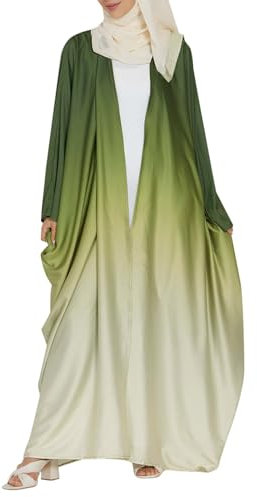 Muslimisches Frauenkleid One Piece Gebetskleid für Frauen Abaya Kleid Islamisches Langarmkleid mit Hijab Kleid Vollverschleierung KleidA007