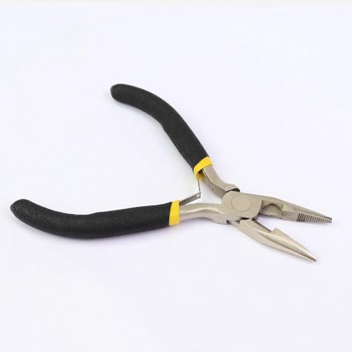 Hair Extension Pliers 1 Pack Micro Beads Hair Extension Tool Pliers Nano Bead Ring Hair Removal Application Pliers Tape in Extensions Tool Pliers 5 Inch Sawtooth