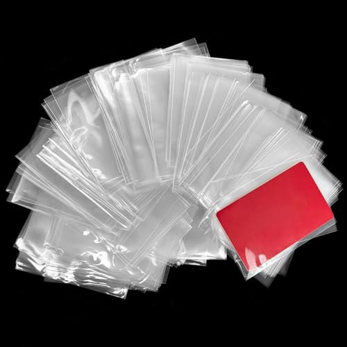 Diompirux 300 Stück Transparent Sammelkarten Hüllen, 66 x 91 mm Klare Kartenhüllen Sleeves, Sammelkartenzubehör, Standardgröße Sportkarten, für Sammeln aller Arten von Karten(Pokemon Magic Yu-Gi-Oh)