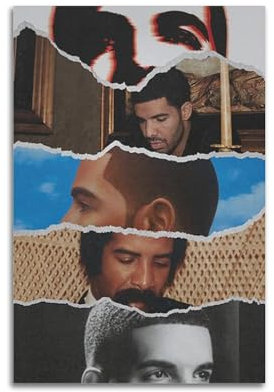 Szzmyo Drake Album-Poster, dekoratives Gemälde, modernes ästhetisches Leinwandposter, Schlafzimmer, Kunst, Wohnzimmer, Dekoration, Poster, 30 x 45 cm, ungerahmter Stil