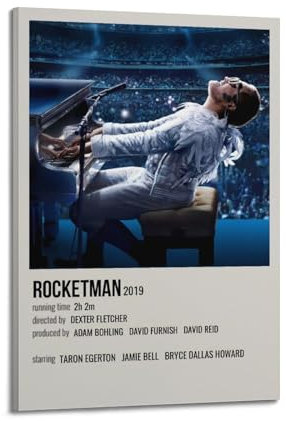 suumyo Rocketman Poster, Raumdekoration, ästhetisches Poster, künstlerisches Poster für Schlafzimmer, Wohnzimmer, Wände, 50 x 75 cm, Rahmenstil