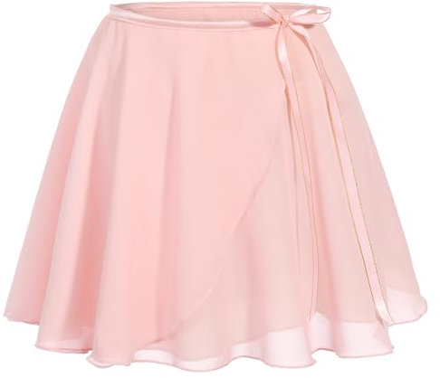 FONLAM Jupe de Ballet pour Fille Femme Jupe de Danse Classique Tutu Ballet Mousseline Ceinture Élastique (Rose, XXL)