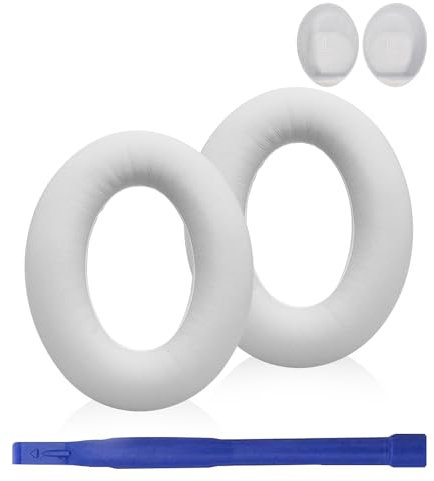 Adhiper Almohadillas de Repuesto para Auriculares Inalámbricos Bose QuietComfort(QC) Ultra, Almohadillas para Oídos con Cuero Proteínico Suave, Espuma de Cancelación de Ruido (Blanco)
