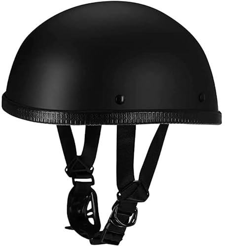 OZXDKJ Vintage Motociclo Casco A Scodella, Caschi Apribili, Moto Casco Mezzo ECE DOT Omologato, Uomo Donna Moto Caschi Jet per Cruiser Scooter Chopper,XL=(61-62cm),CC