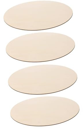 Lurrose 4stücke Holzscheiben Runde Blank Holztafeln Diy Bastelplatten Holzrohlinge Natur Holzdiscs Für Kunstprojekte Dekoration Zimmer Wand Fenster Tisch