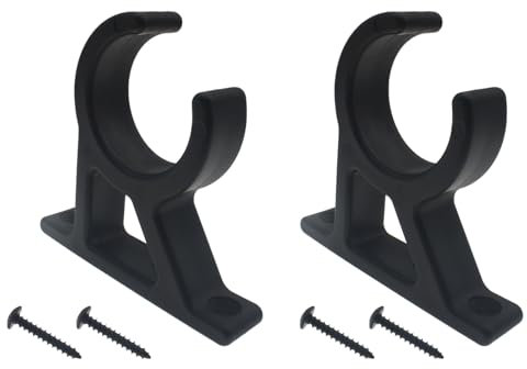 LBTODH 2 PCS Boat Hook Holder Nylon Boat Ladder Clip Black Paddle Stowage Clamp for 40 mm Tubes