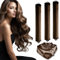 3 Stück Overnight Blowout mit 1 Haarband Rutschfest Lockenwickler über Nacht mit Haken Heatless Curls Band Set Locken Ohne Hitze Heatless Blowout Hitzefreie Lockenwickler für Alle Haartypen(Braun)