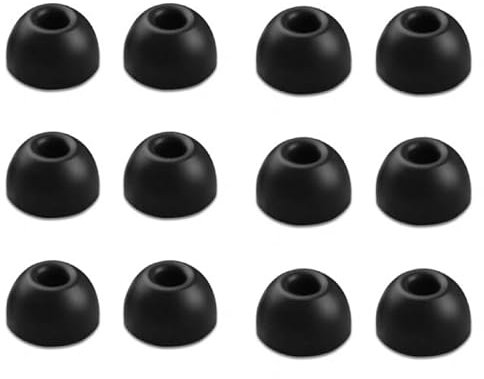 Silicone Eartips for Beats Fit Pro, 6 Pairs, 3 Sizes, Black (Black)