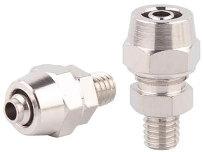 10 PCS M5-M22 Metric Male 4 6 8 10 12mm Pneumatic Air Quick Twist Lock To fitting Straight Nickel Plated Brass OSBCMZGE(PC 10-M10x1.5)