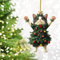 Black Cat Acrylic Christmas Ornament - 2D Pendant of Adorable Cat Dressed As Tree - Hanging Xmas Decor for Holiday Season (B)