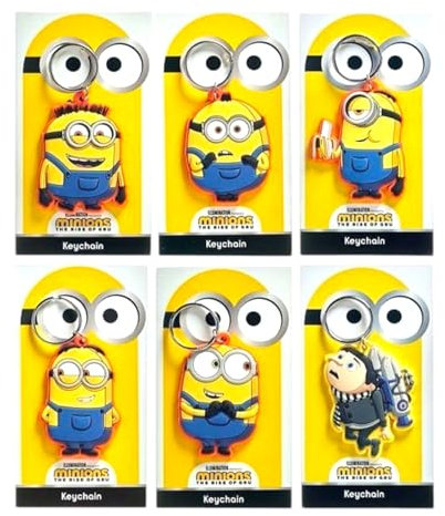 Famosa softies Minions 2 The Rise Of Gru Schlüsselanhänger Gummi Keychain Überraschungswahl 1 stück