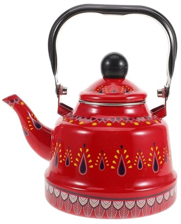 HOLIDYOYO Hervidor De Esmalte Para Estufa Teteras De Agua Esmaltadas Para Hacer Café o Té Teteras Retro De Porcelana Para Cocina o Sala De Té