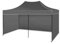 BDW - Pavillon - Zelt - Partyzelt - für Garten, Terasse, Messe - Wasserdicht, Stabil - Faltpavillon - Gartenpavillon - 3 Pavillon Seitenteile Inklusive - Faltbar 3 x 6 m - Grau
