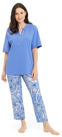 Rösch Pyjama mit Paisley-Druck im Tunika-Stil Baumwolle/Modal 1253145