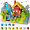 Ulikey Magnetische Bausteine, 128 Stück Magnetische Bauklötze 2.5CM Magnetwürfel Kinder Wald Magnetische Würfel Set Magnetische Bauwelt für Jungen und Mädchen ab 4 5 6 7 8 9 Jahren (Wälder)