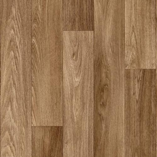 Brown Wood Effect Anti-Slip Vinyl Flooring For Kitchen, Bathroom, LivingRoom, 4.50mm Thick Vinyl Sheet, 5 Year Warranty, Suitable for underfloor heating-7 X 2 mt