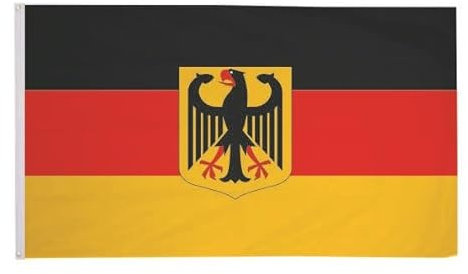 U24 Flagge Fahne Deutschland mit Wappen 90 x 150 cm Hissfahne
