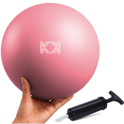 KK Pilates Ball – Enhance Your Core Workout, Improve Stability & Flexibility – Perfect for Pilates, Yoga & Rehabilitation- Includes Pump