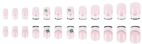Facile Da Applicare La Pressa A Taglio Verde Chiodi Set Coperte Complete Bastoncini Acrilici Per Le Donne Ornamenti Media Lunghezza Falsa Chioda