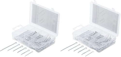 BGS Diy 88138 | Splint Pin Assortment | Ø 1.6 - 3.2 mm | 135 pcs. (Pack of 2)