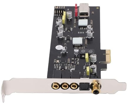 Plyisty PCIE Sound Card Support for SSS1700 100dB Fiber Optic Coaxial Digital HiFi Internal Sound Card Built in ADC and Digital to Analog Converter