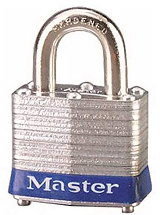 Master Lock 3BLU Nr. 3 Sicherheit Lockout Vorhängeschloss, Stahl Körper, blau Bumper