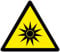 Warnschild aus Aluminium - Optische Strahlung - Schenkellänge 20 cm