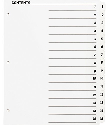 Business Source Index Divider, White (05857)