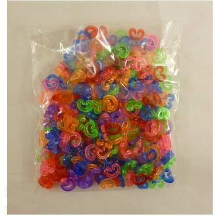 300 Multi Colour C-Clips für Making Loom Band Armbänder - Loom Bänder Zubehör