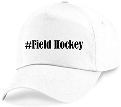 Reifen-Markt Base Cap Hashtag #Field Hockey Größe Uni Farbe Weiss Druck Schwarz