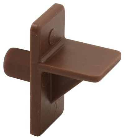 Prime-Line U 9255N 1/4 In., Brown Plastic, 1/2 In. Shelf Support Peg, 8 Count (Pack of 1)