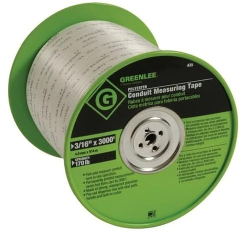 Greenlee 435 Polyester-Maßband, 1,9 cm x 9,5 m, Weiß, Größe S