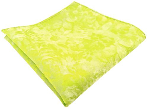 TigerTie Einstecktuch in grün gelb neongrün neongelb gemustert - Tuch Polyester