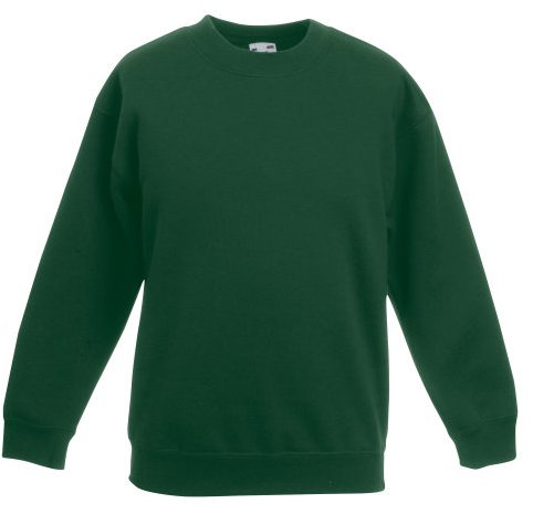 Fruit of the Loom Pull pour enfant, Vert bouteille, 12-13 ans
