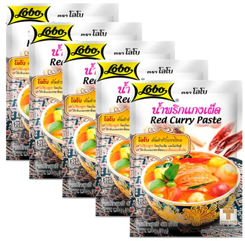 Lobo Red Curry Paste 50g - Pack of 5, by Food Sanctuary