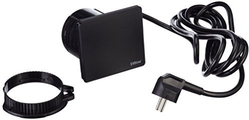 Schulte 1592 7000 0300 EVOline Square 80 Schuko avec Chargeur USB Noir