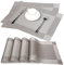 Fontic 6er Set Platzsets 30x45cm Platzdeckchen Rutschfest Abwaschbar Tischmatten aus PVC Abgrifffeste Hitzebeständig Tischsets Schmutzabweisend und Waschbare, Platz-Matten für küche Speisetisch (Grau)