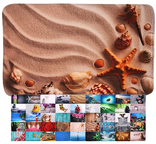 Sanilo Tapis de Salle de Bain, Grande sélection de Beaux Tapis de Douche, Absorbant, Antidérapant, Très Doux, Sèche Rapidement, Lavable (50 x 80 cm, Sanibel)